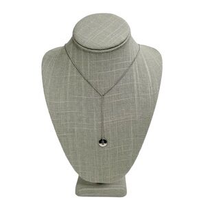 American Eagle Silver Tone E Monogram Initial Y Chain Necklace